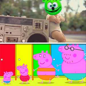 Fun with Baby in Costume and Boombox