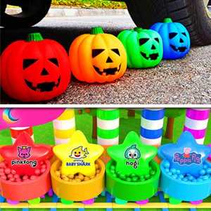 お子様のハロウィーンを楽しく彩るカラフルなカボチャのおもちゃ