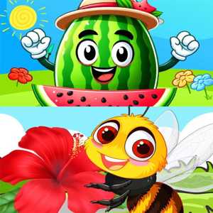 The Friendly Bee and the Colorful Flower