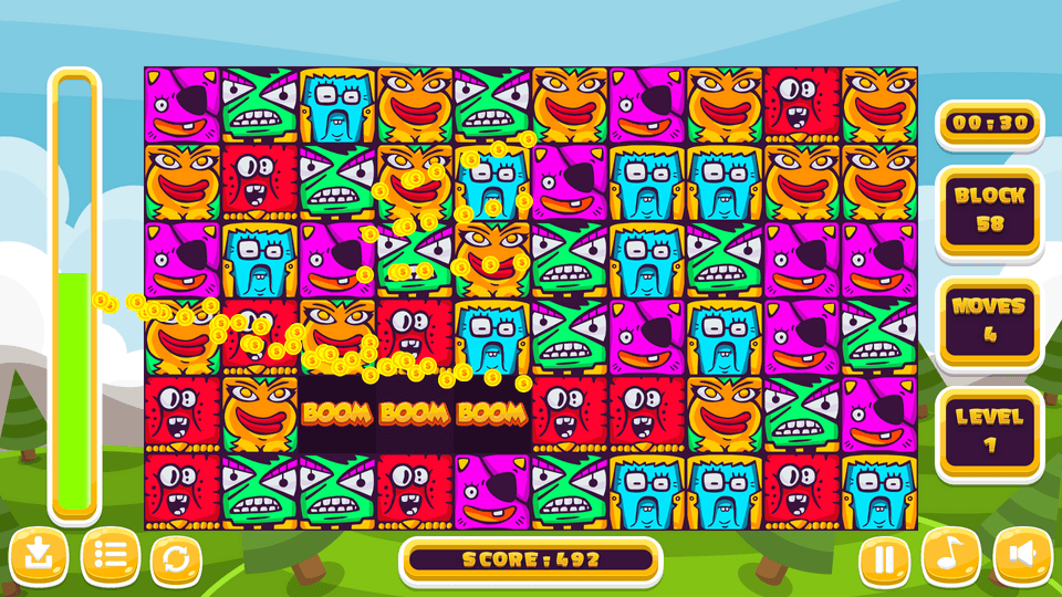 スーパーマッチ3をブロックします