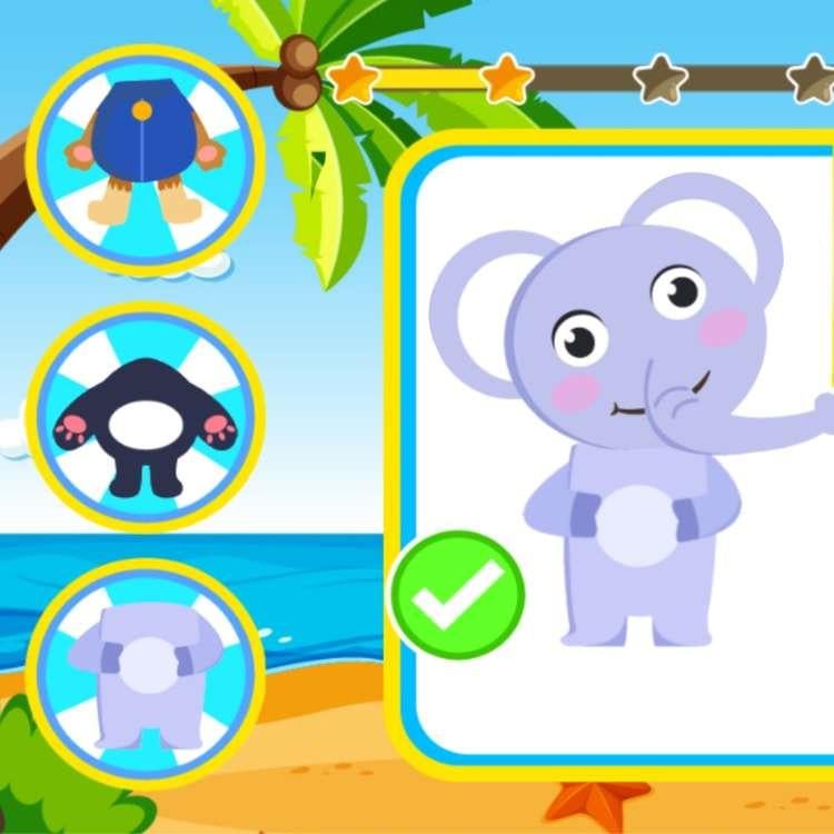 Cartoon Animals Body Matching